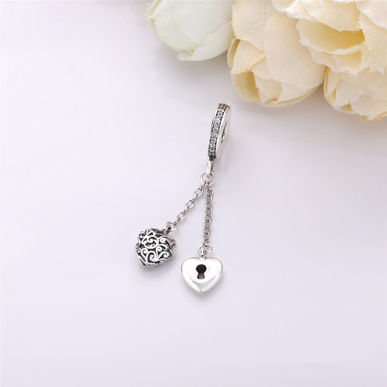 PANDORA Lock & Heart Bedel 797642CZ