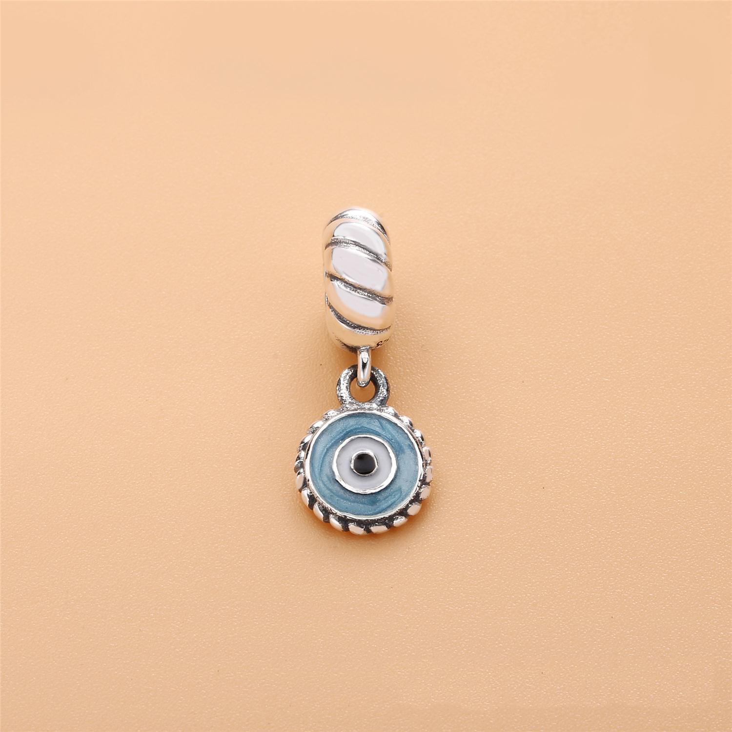 Pandora Zilveren Blauw Oog Hangende Bedel 790529Eb