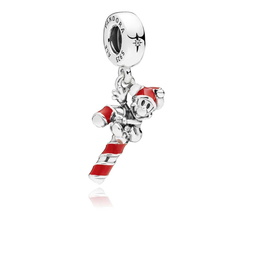 Disney, Pandora Santa Mickeys Candy Cane Bedel 797500EN09