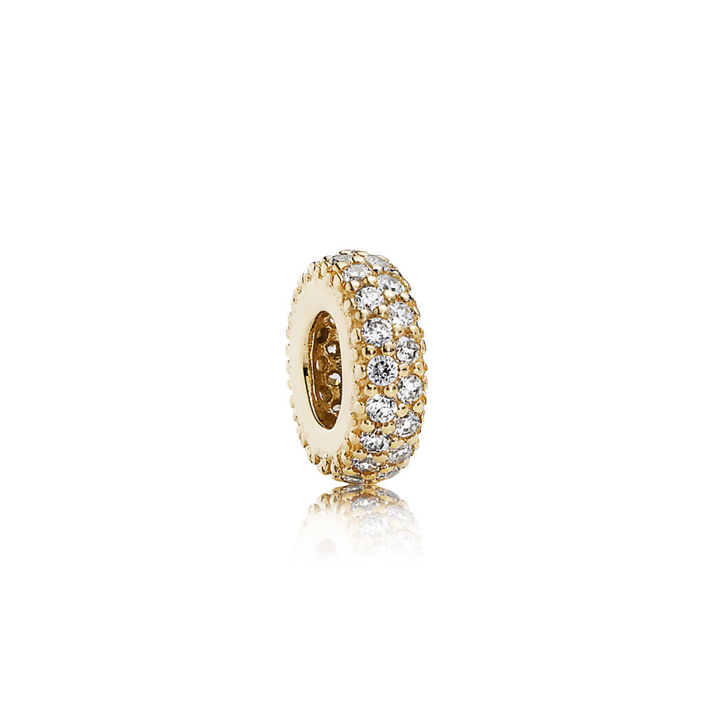 PANDORA Abstracte Gouden Spacer Met Zirkonia 750835CZ