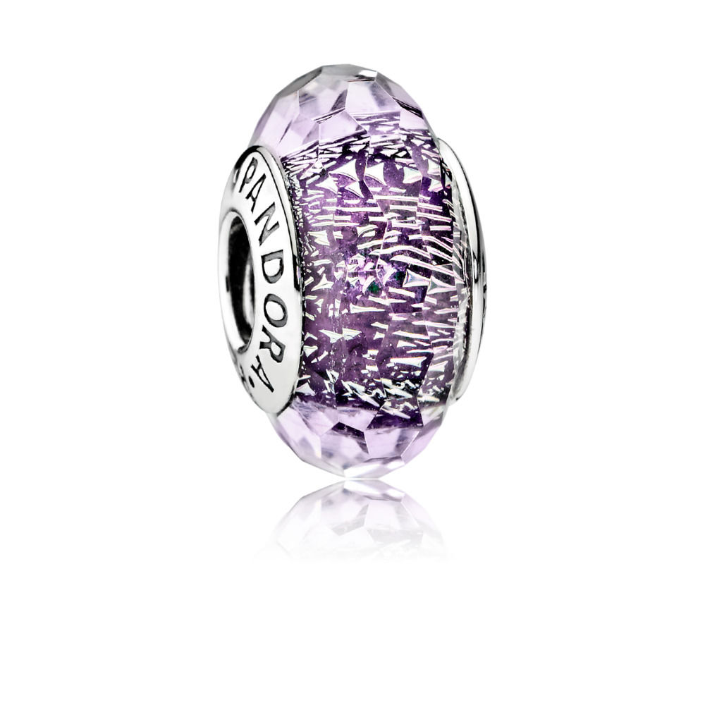 PANDORA Dark Purple Shimmer Murano Bedel - 791663