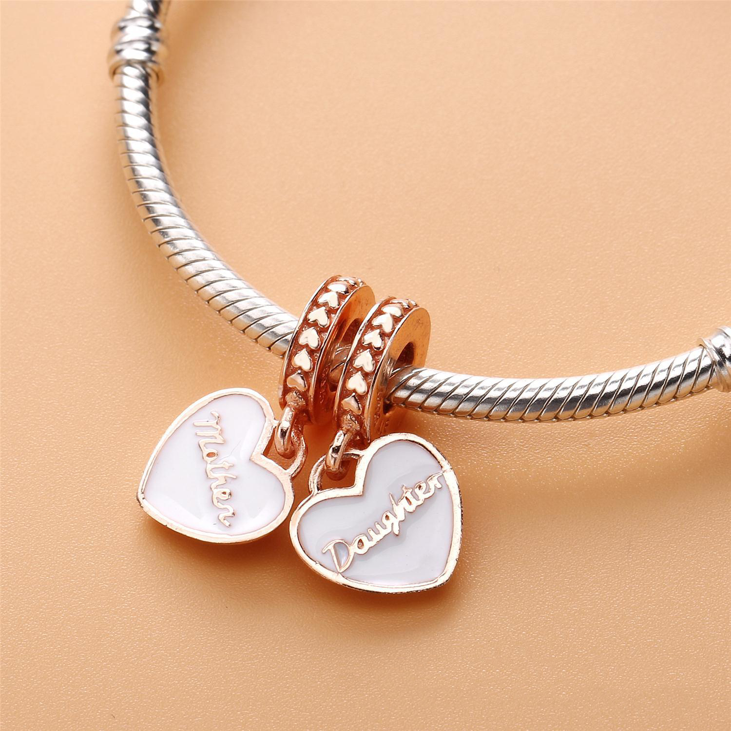 Pandora Rose Mother & Daughter Hearts Bedel 782072EN23