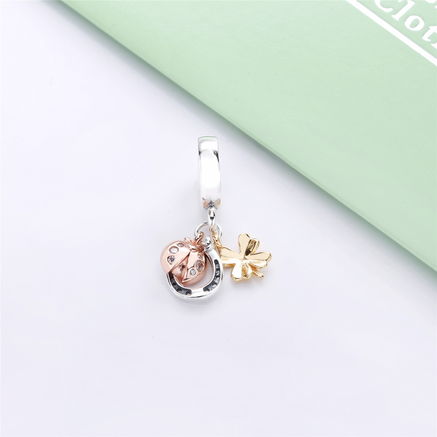 Pandora Rose & Shine Hoefijzer, Klaver En Lieveheersbeestje Hangende Bedel 797852CZ