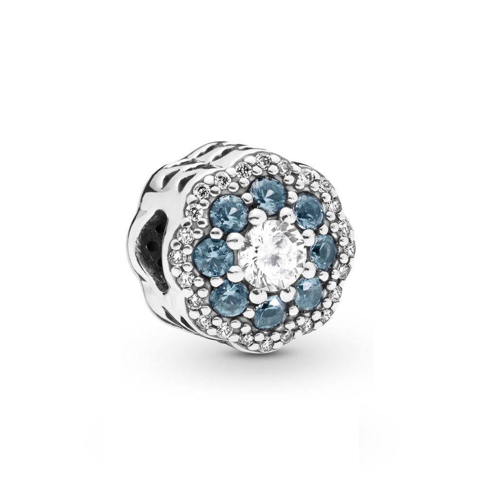 Pandora Zilveren Blauwe Fonkeling Bloem Bedel 797851Nmb