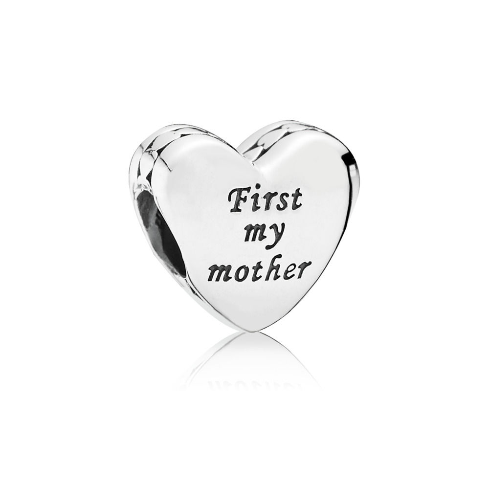 Pandora Zilveren "First My Mother" Hart Bedel 791518