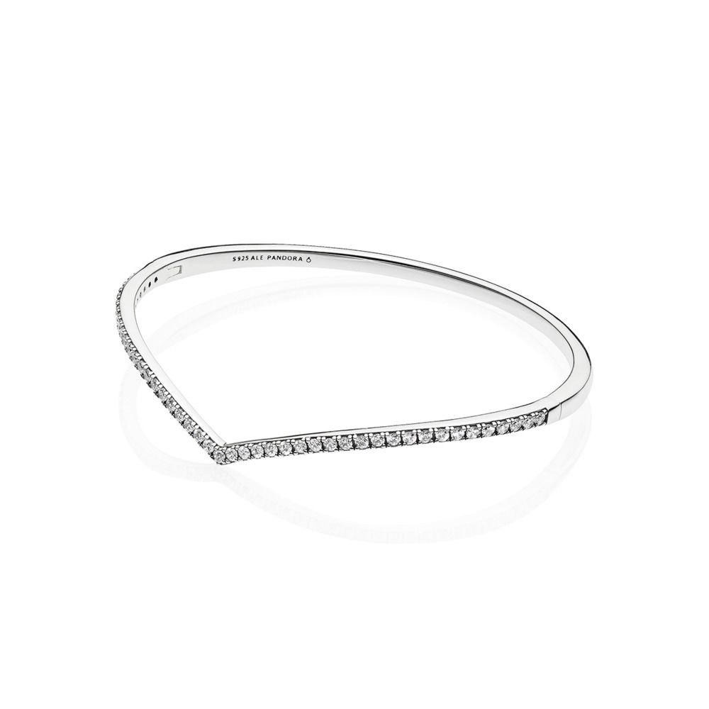 Pandora Zilveren Glinsterende Wens Bangle 597837CZ