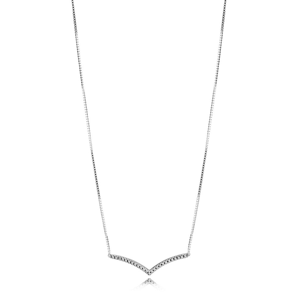 Pandora Zilveren Glinsterende Wens Ketting 397802CZ