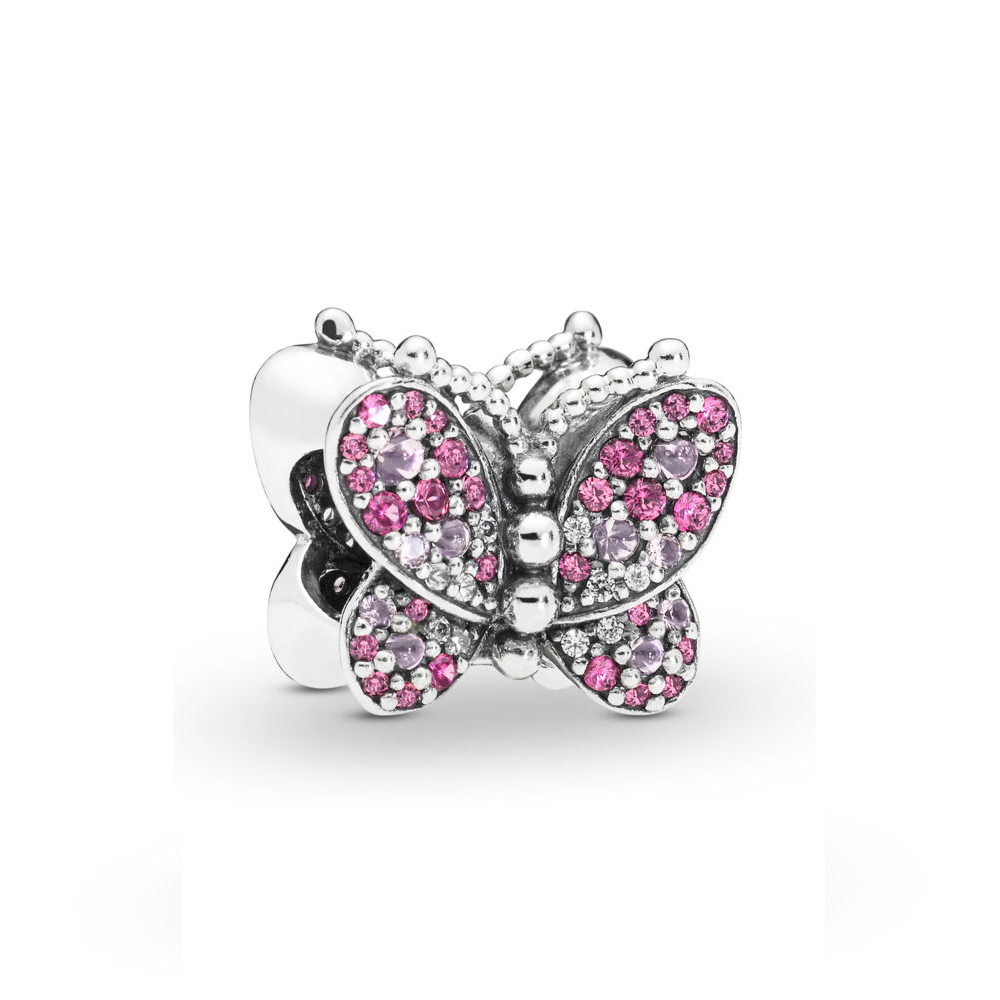 Pandora Zilveren Oogverblindende Roze Vlinder Bedel 797882Nccmx