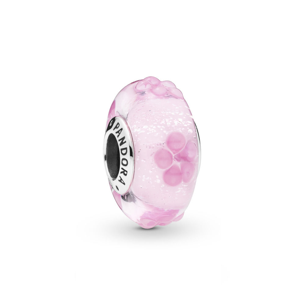 Pandora Zilveren Roze Bloemglas Bedel 797901