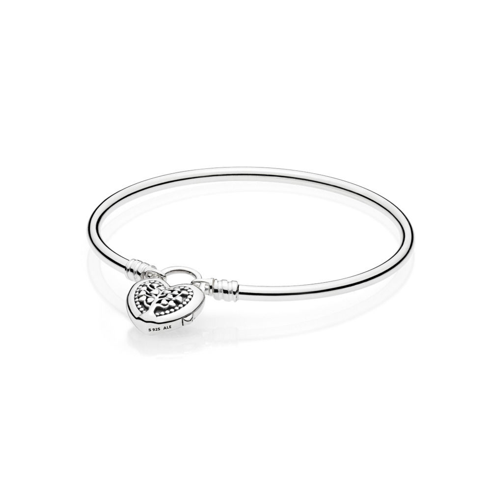 Pandora Moments Bangle, Flourishing Hearts - 597101-17