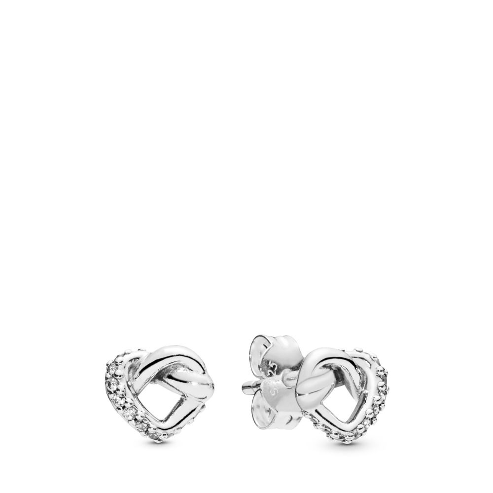 Pandora Knotted Hearts Oorbellen - 298019CZ