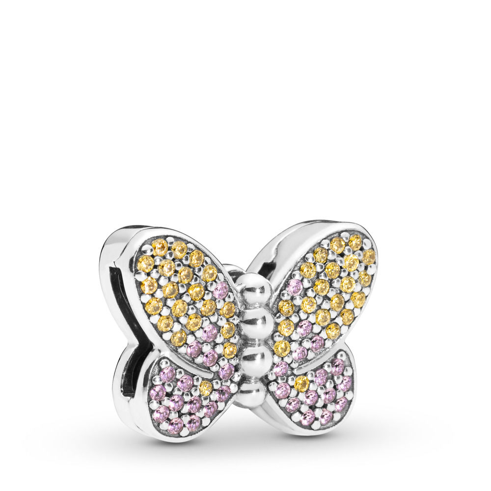 Pandora Reflexions Bedazzling Butterfly Clip - 797864CZm