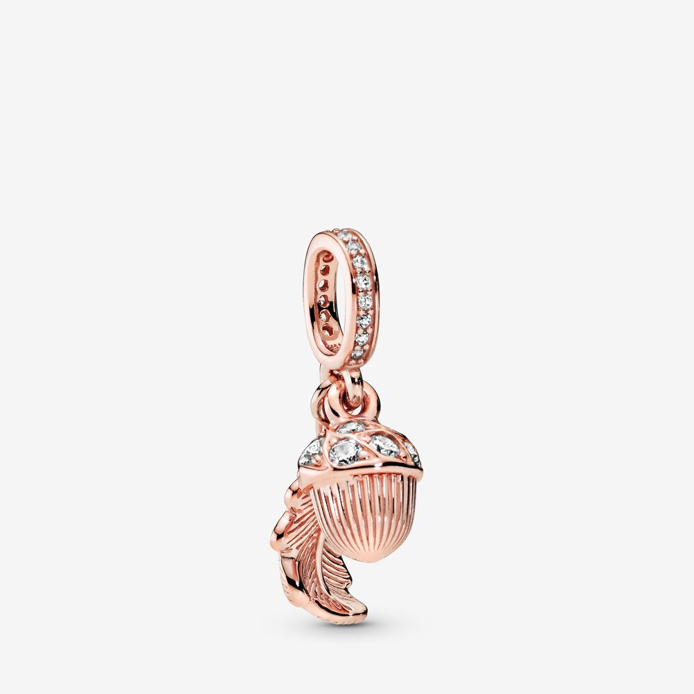 Pandora Eikels En Bladeren Hangende Bedel 788248CZ