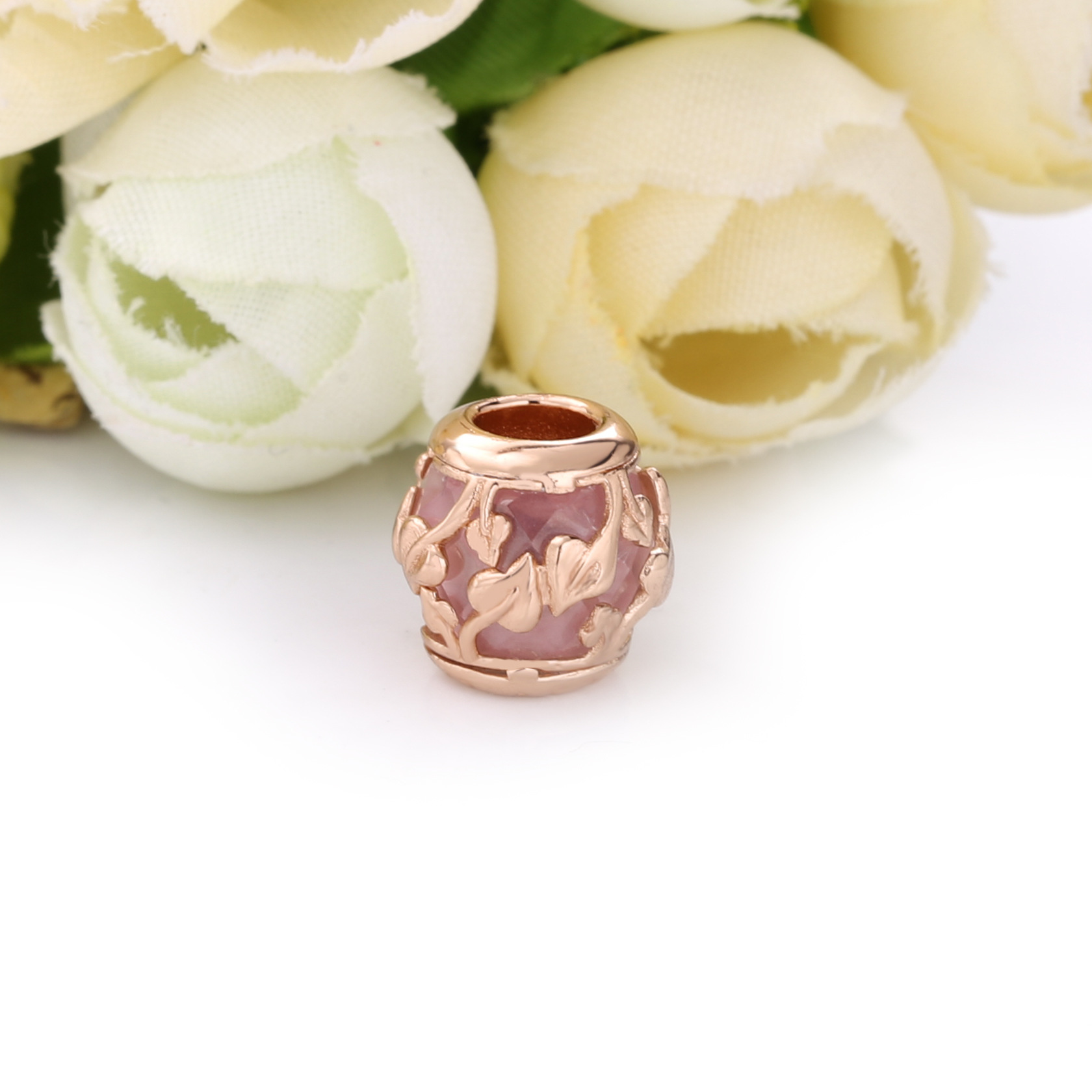 Pandora Roze Decoratieve Bladeren Bedel 788238Ssp