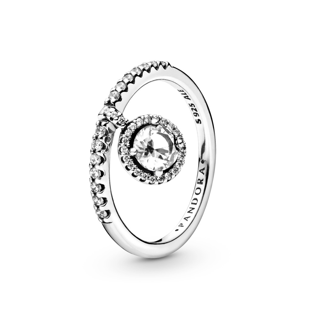 Pandora Bungelend Rond Sparkle Ring 198491C01