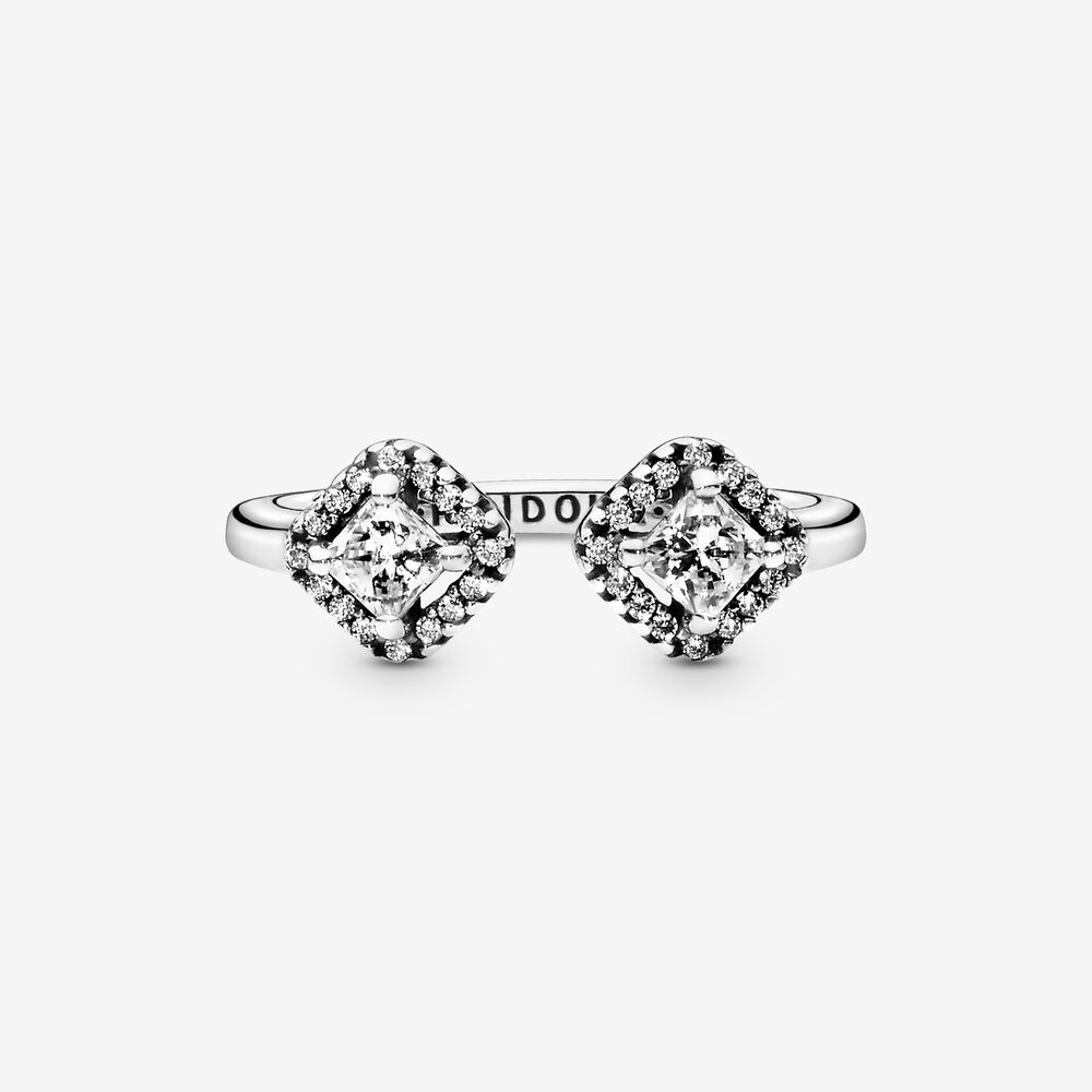 Pandora Square Sparkle Open Ring 198506C01