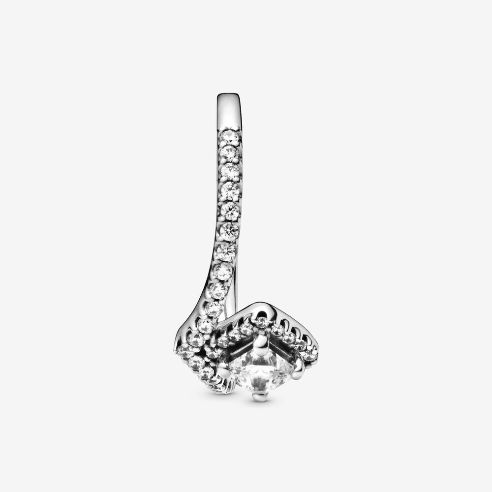 Pandora Square Sparkle Wishbone Ring 198420C01