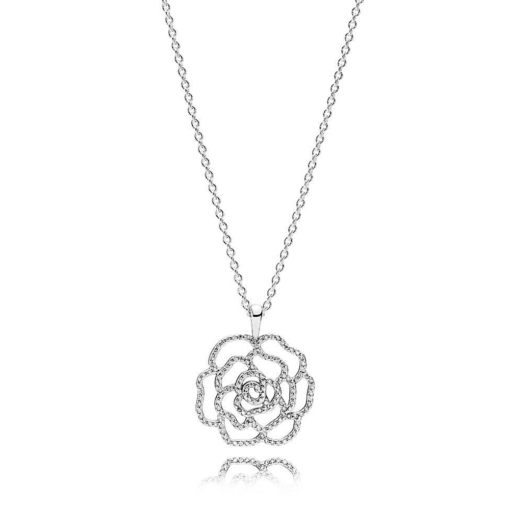 Pandora Glinsterende Rose Floral Hanger 390368CZ-90