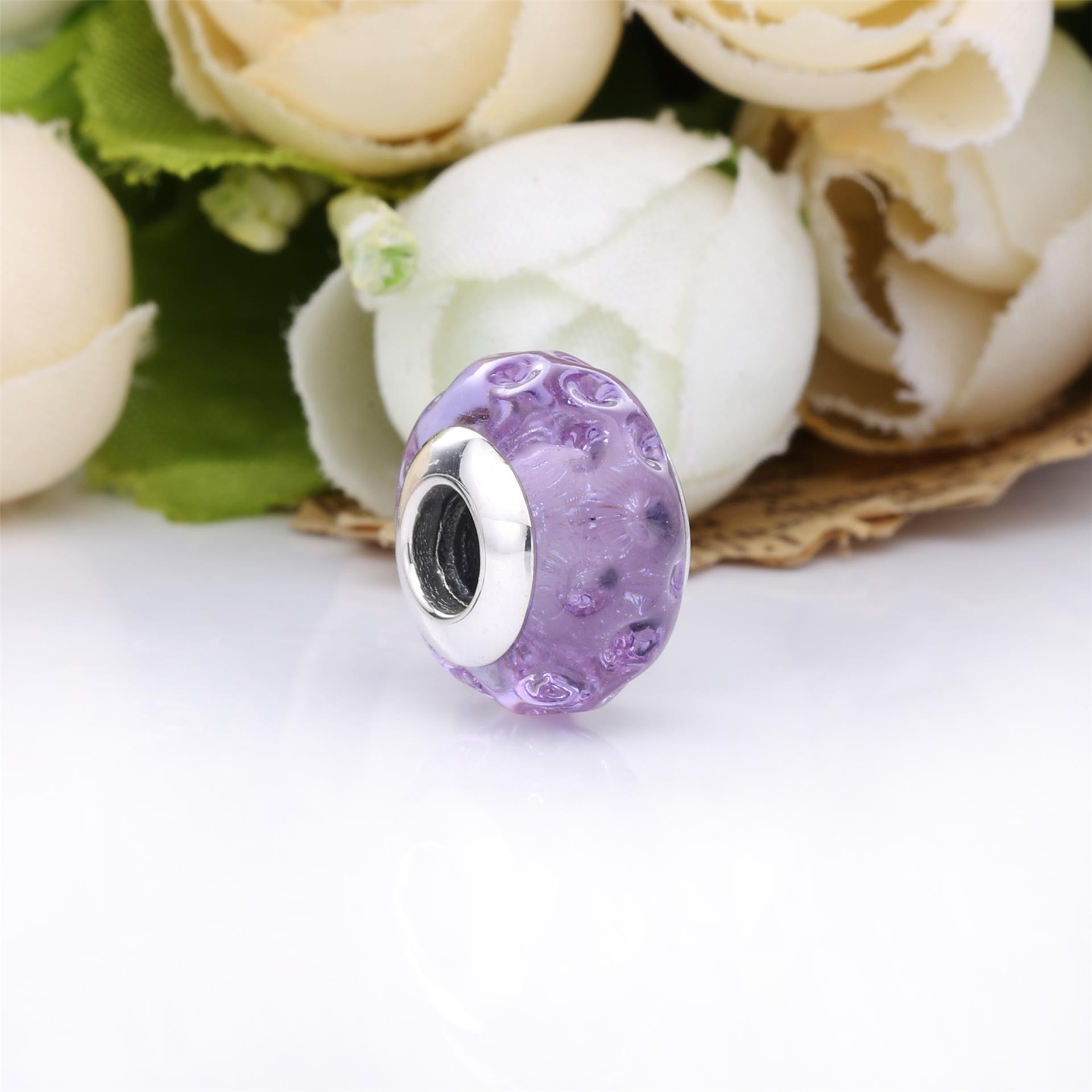 PANDORA Golvende Lavendel Muranoglazen Bedel 798875C00