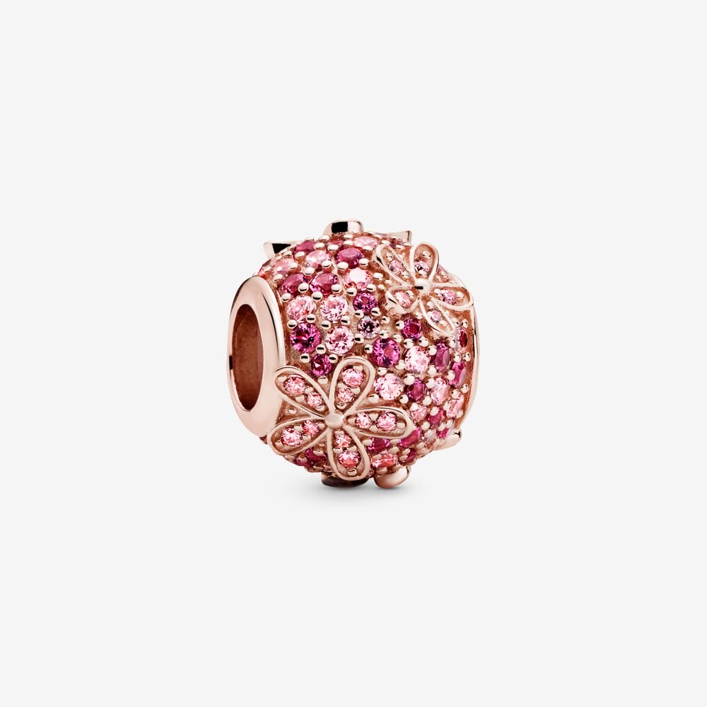 PANDORA Roze Pavé Madeliefjes Bedel 788797C01