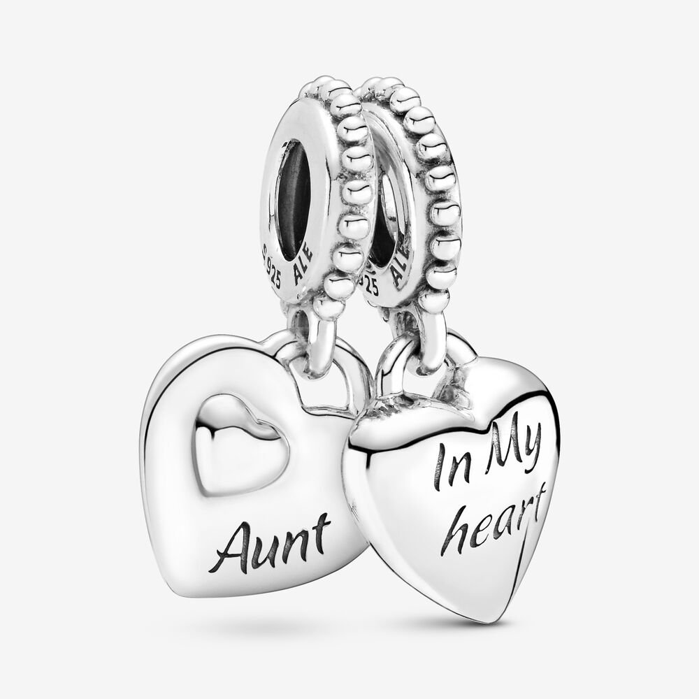 PANDORA Aunt & Niece Split Heart Hangende Bedel - 799188C00