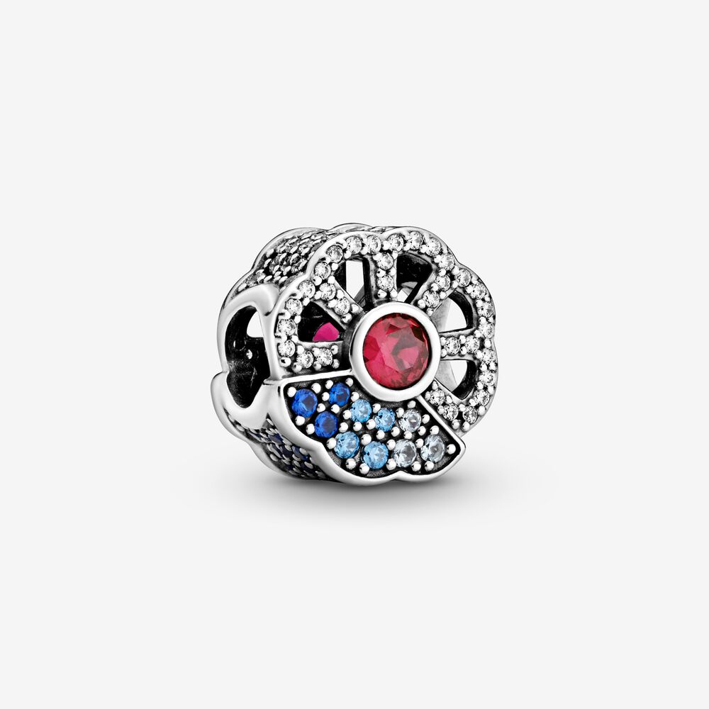 PANDORA Blue Pink Fan Bedel - 798178CZMX