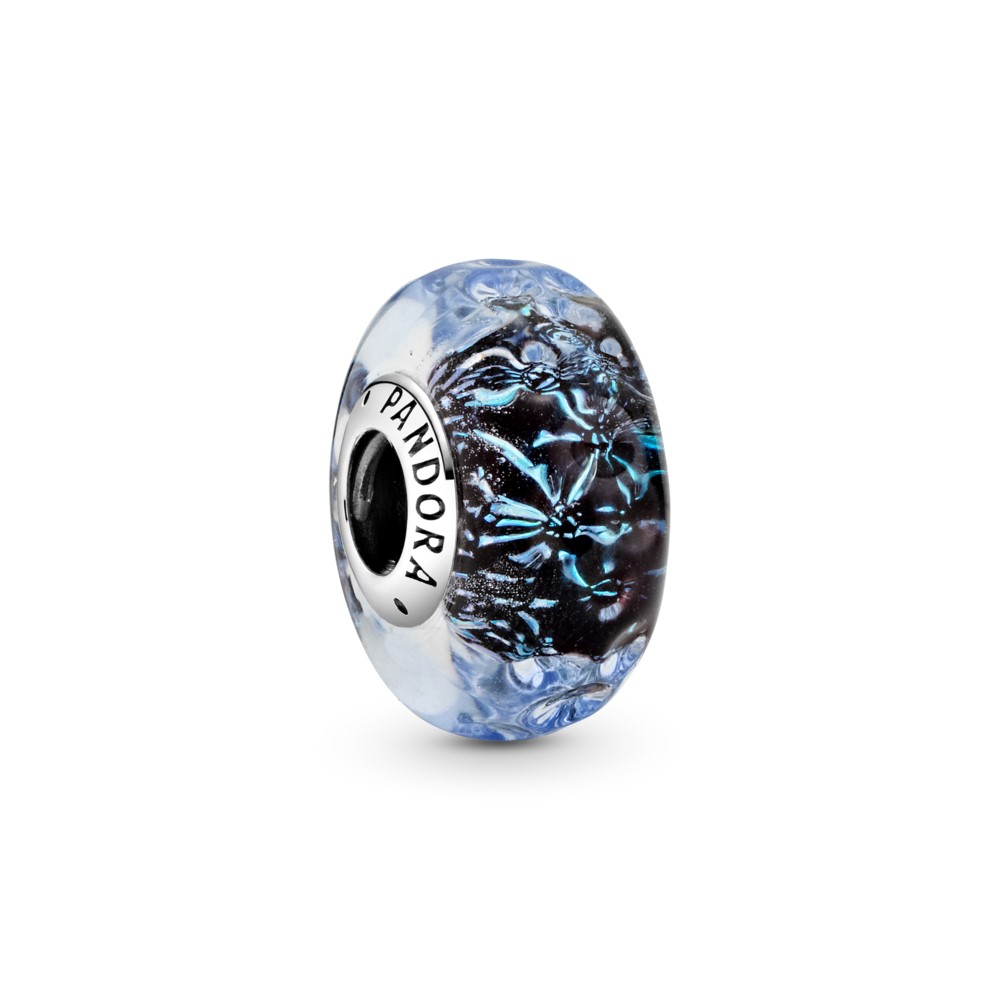 PANDORA Golvende Donkerblauwe Muranoglazen Oceaan Bedel - 798938C00