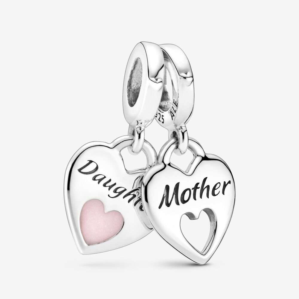 PANDORA Double Heart Split Hangende Bedel - 799187C01