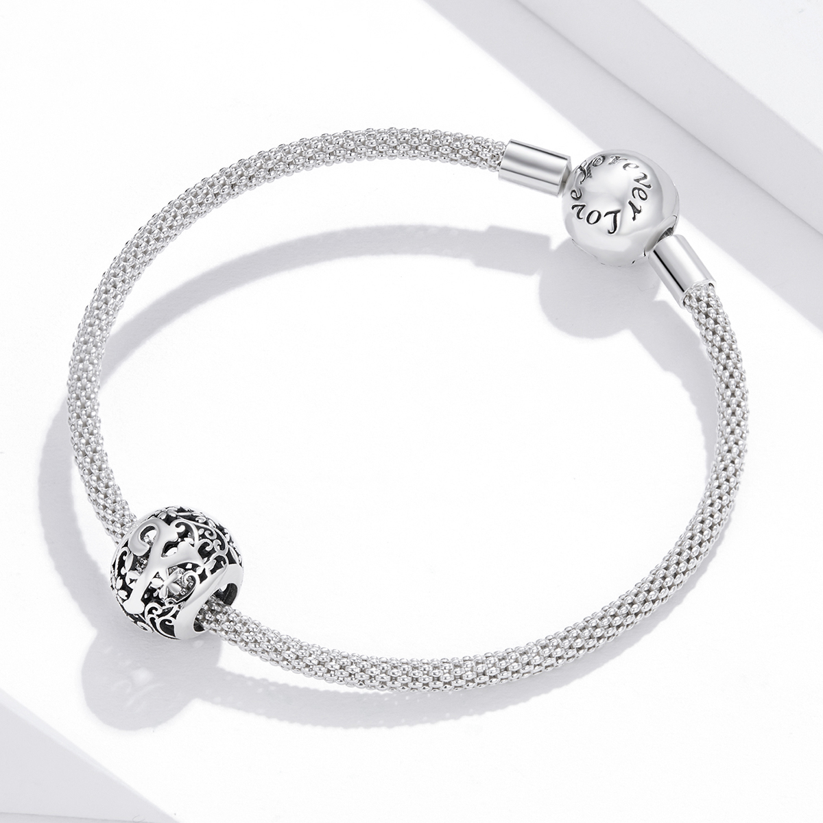 Pandora Style Opengewerkte Bloem Letter Y Bedel - SCC1444-Y