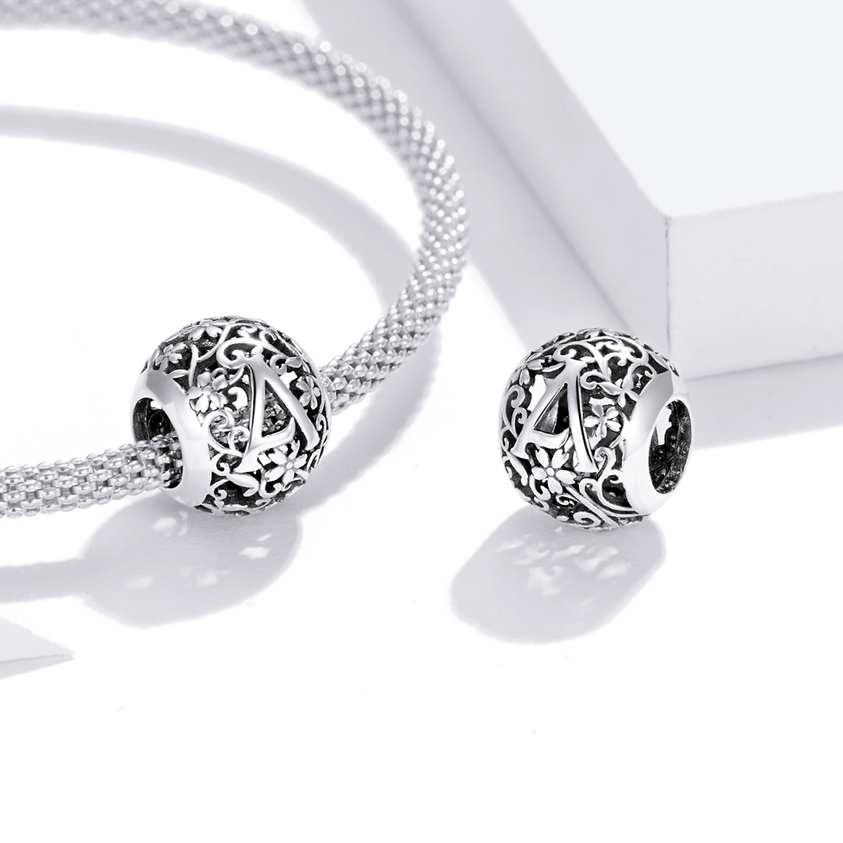 Pandora Style Opengewerkte bloemenletter A Bedel - SCC1444-A