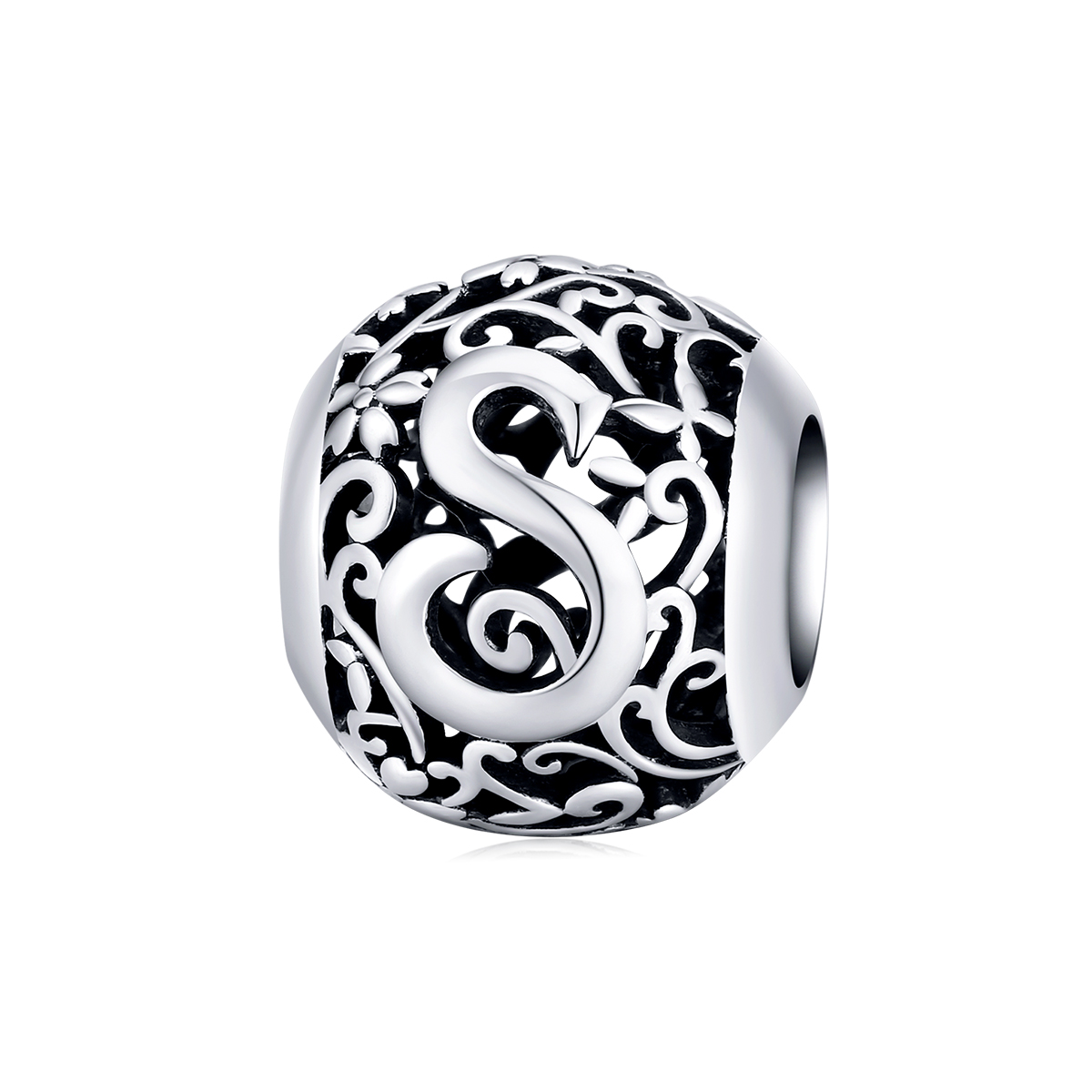 Pandora Style Opengewerkte bloemenletter S Bedel - SCC1444-S