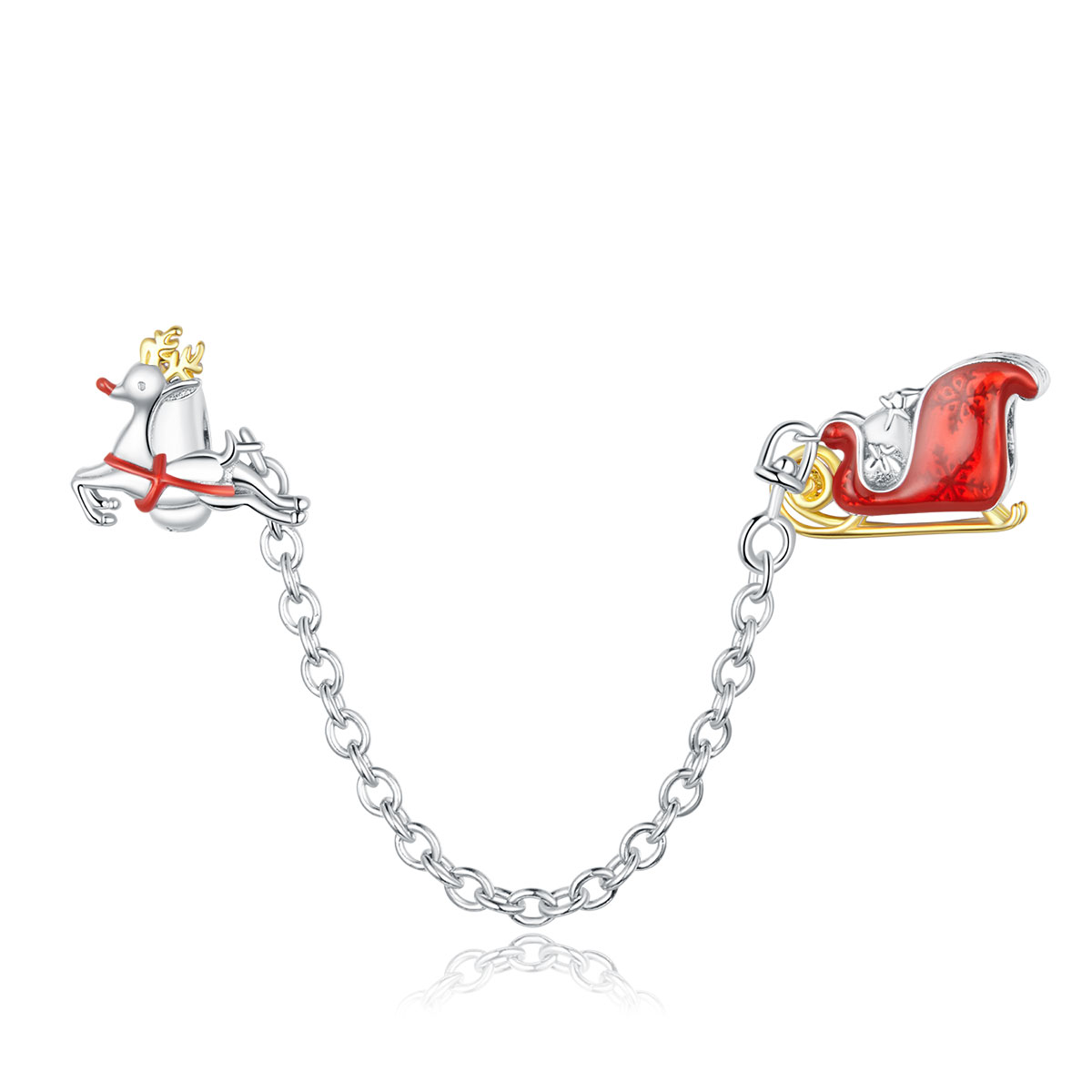 Pandora Style Santa's Sleigh Safety Chain Veiligheidsketting - SCC1667