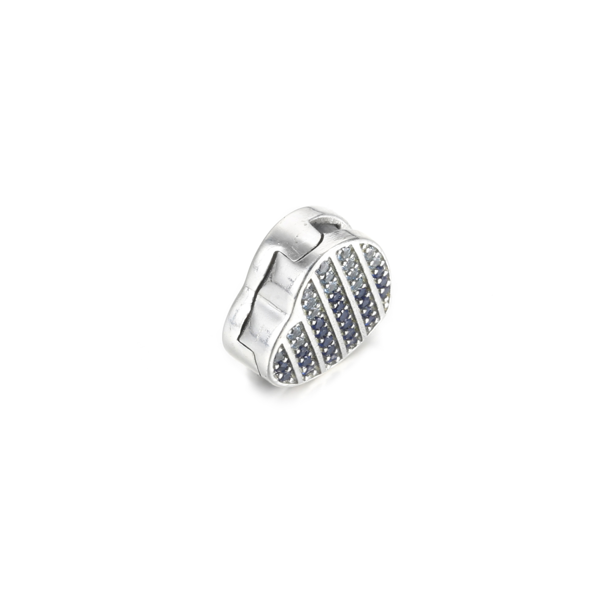 PANDORA Blauw Pavé Hart Clip Bedel - 799346C01