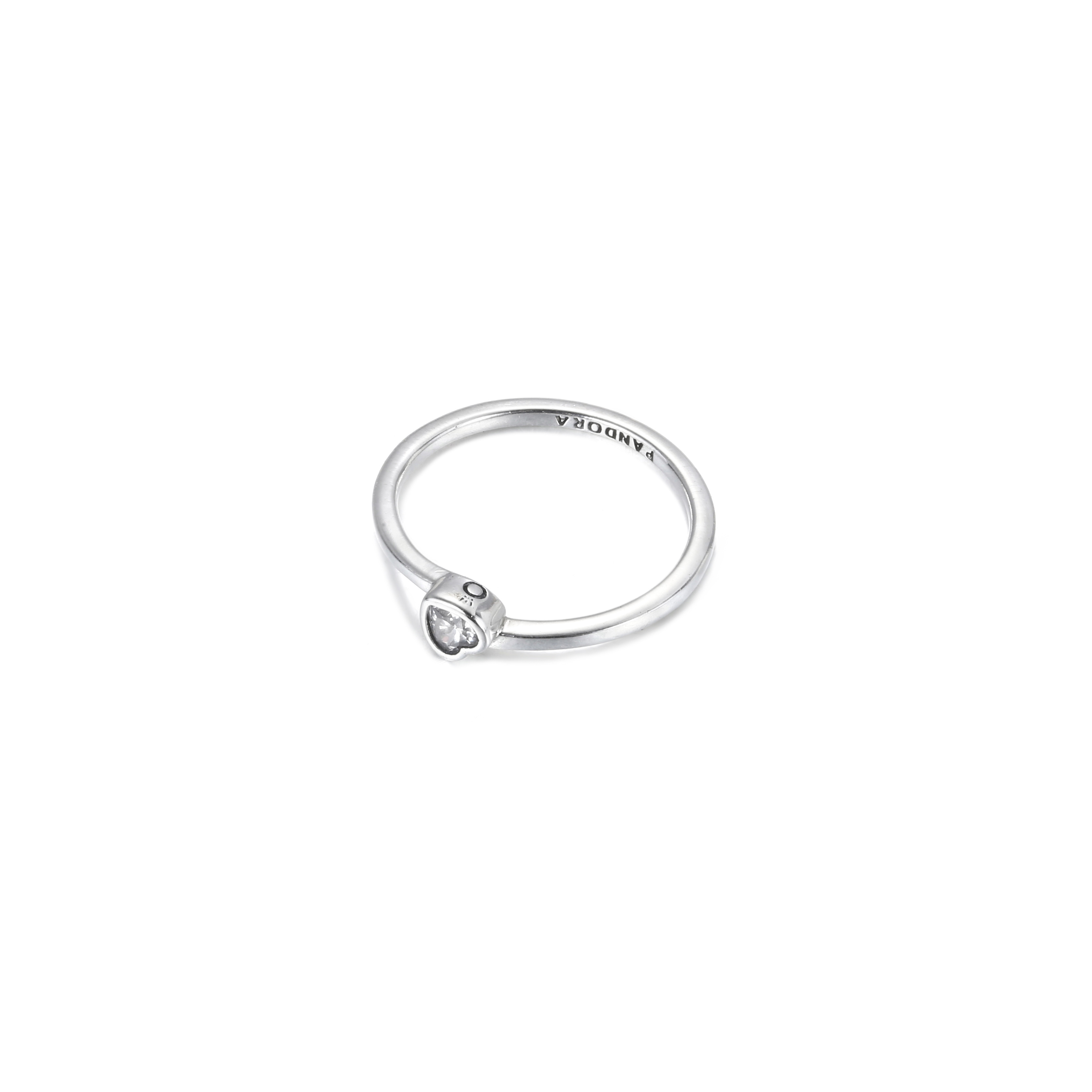 PANDORA Clear Tilted Heart Solitaire Ring - 199267C02