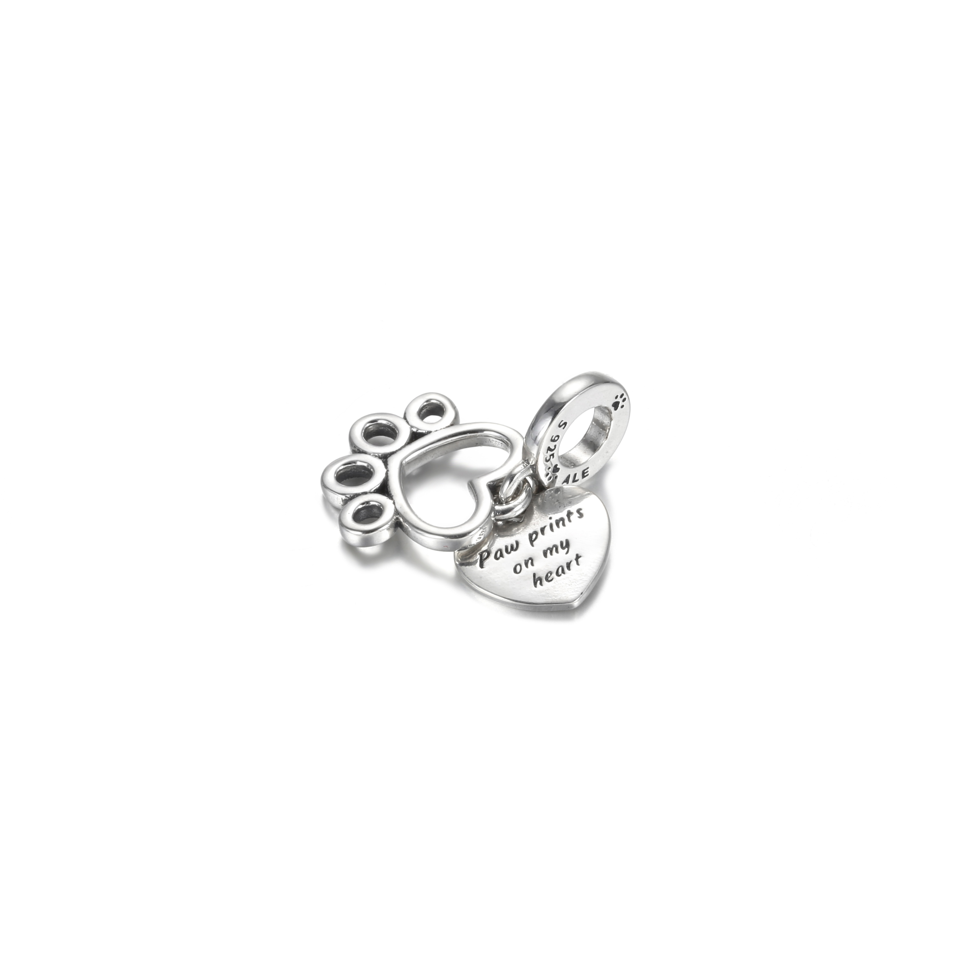 PANDORA Hearts & Paw Print Hangende Bedel - 799360C00