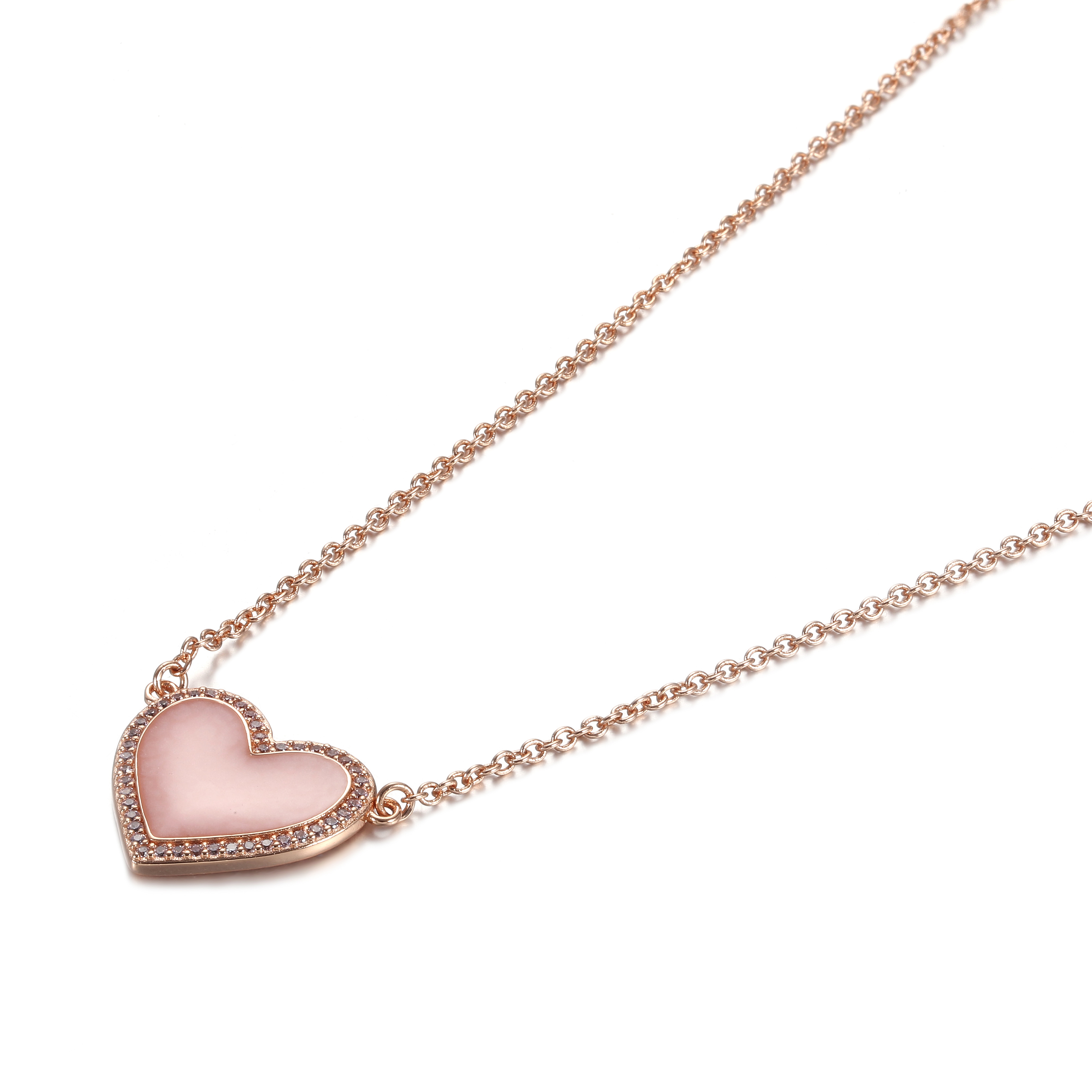 PANDORA Het roze Hart van de Werveling Ketting - 389279C01