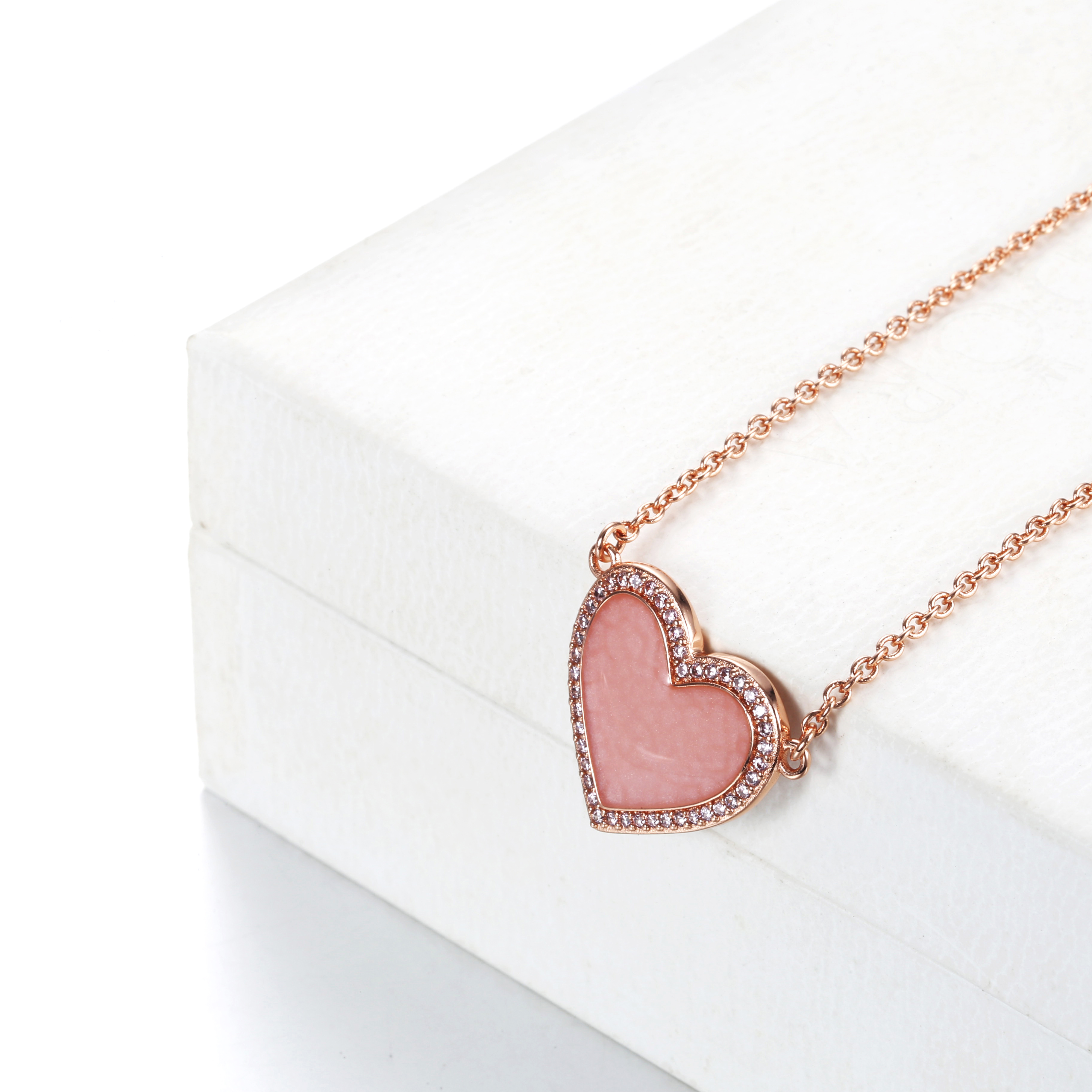 PANDORA Het roze Hart van de Werveling Ketting - 389279C01