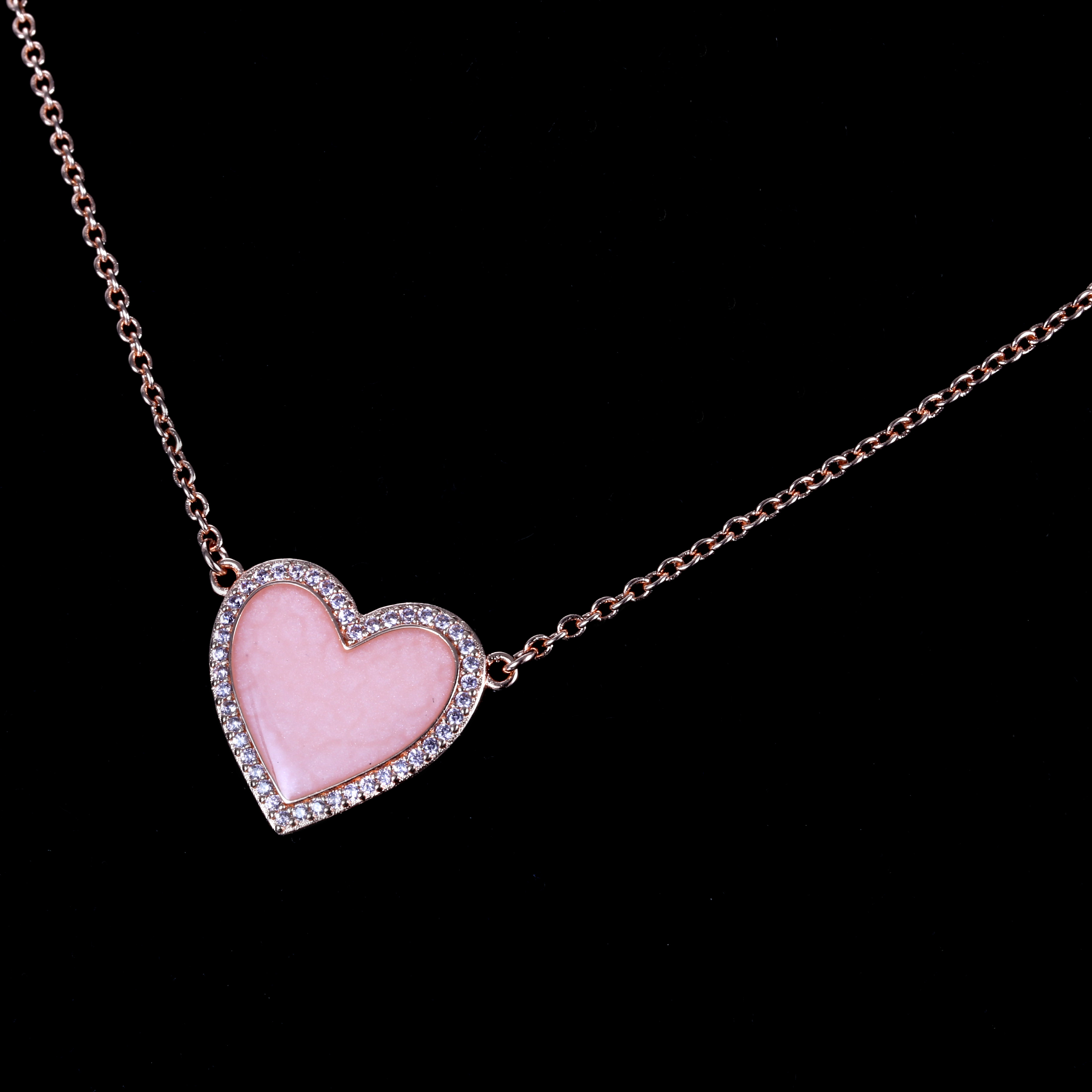 PANDORA Het roze Hart van de Werveling Ketting - 389279C01