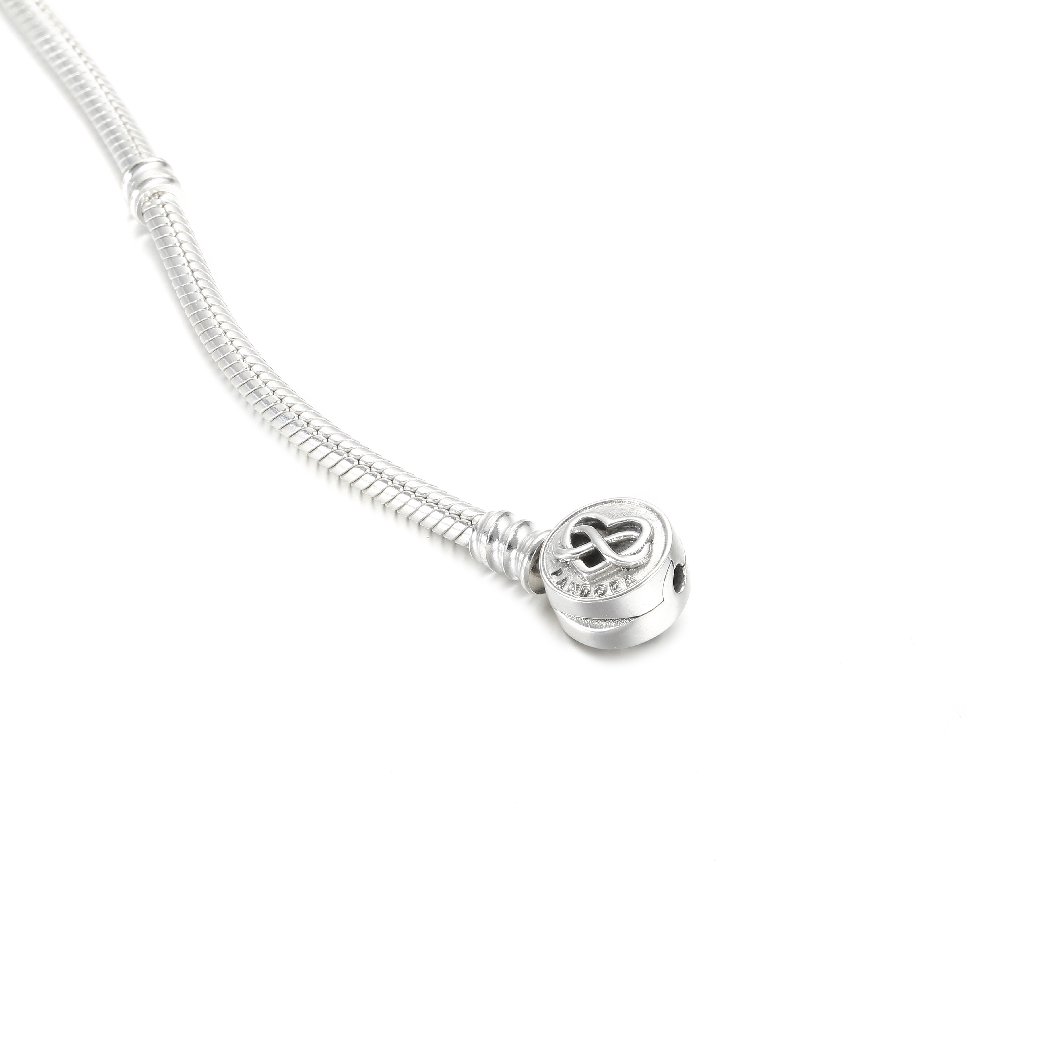 Pandora Moments Heart Infinity Clasp Snake Chain Bracelet - 599365C00