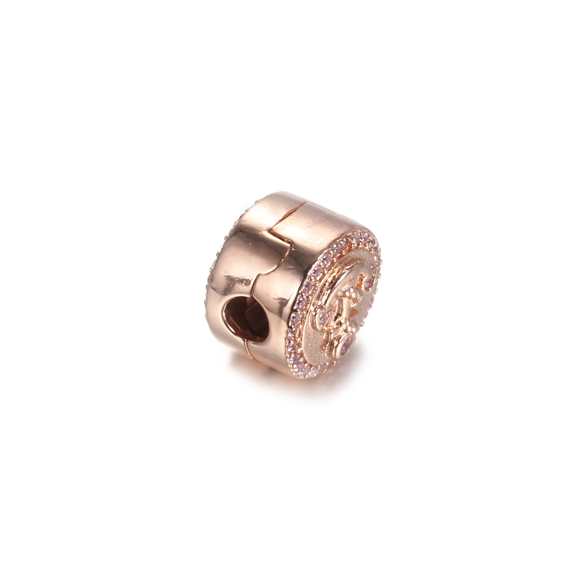 PANDORA Sprankelend roze anker Clip Bedel - 789019C01