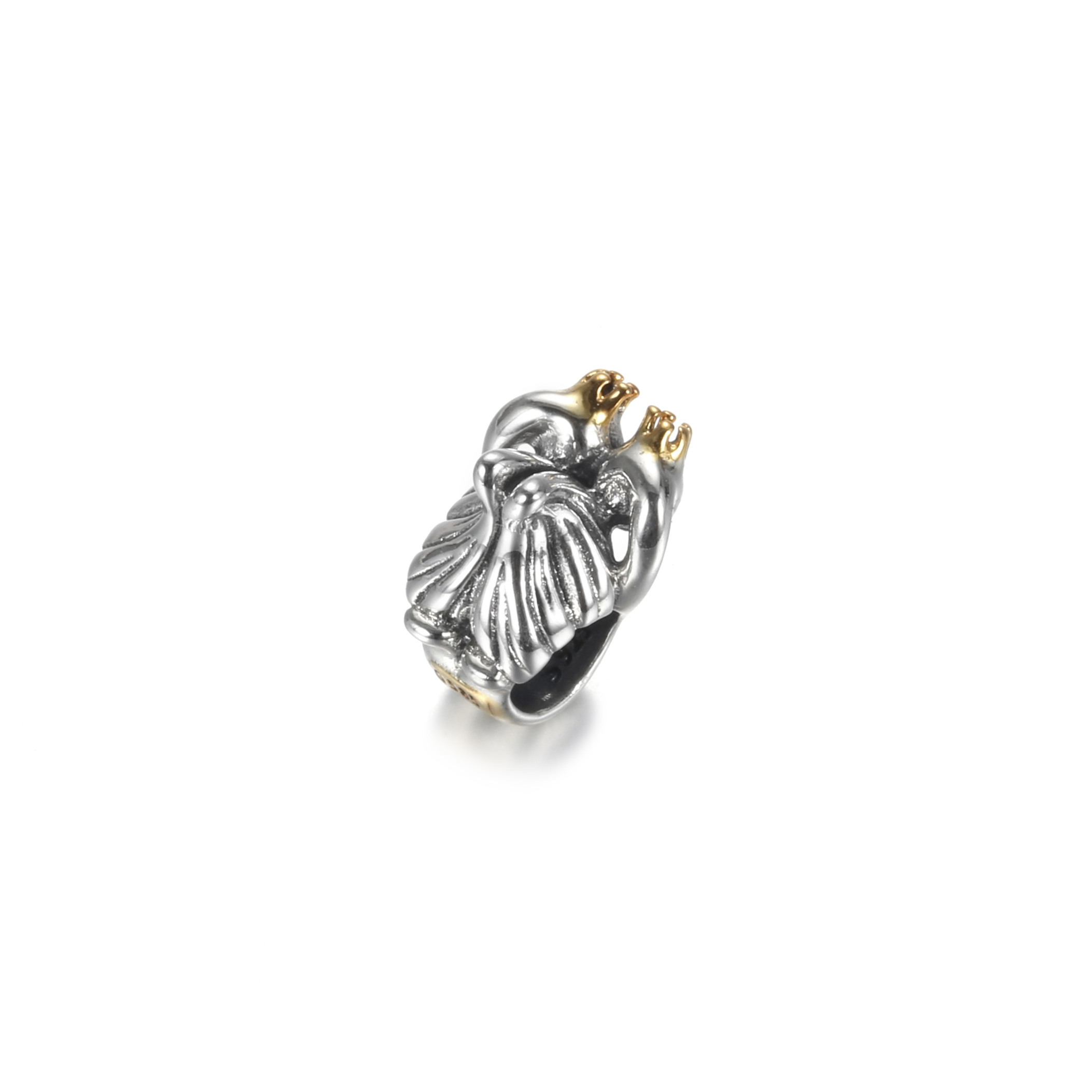 PANDORA Two-tone Swans & Heart Bedel