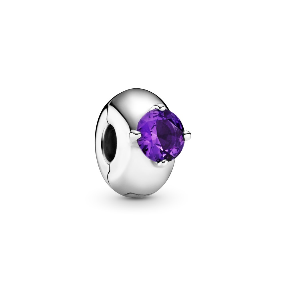 Purple Round Solitaire Clip Bedel 799204c02