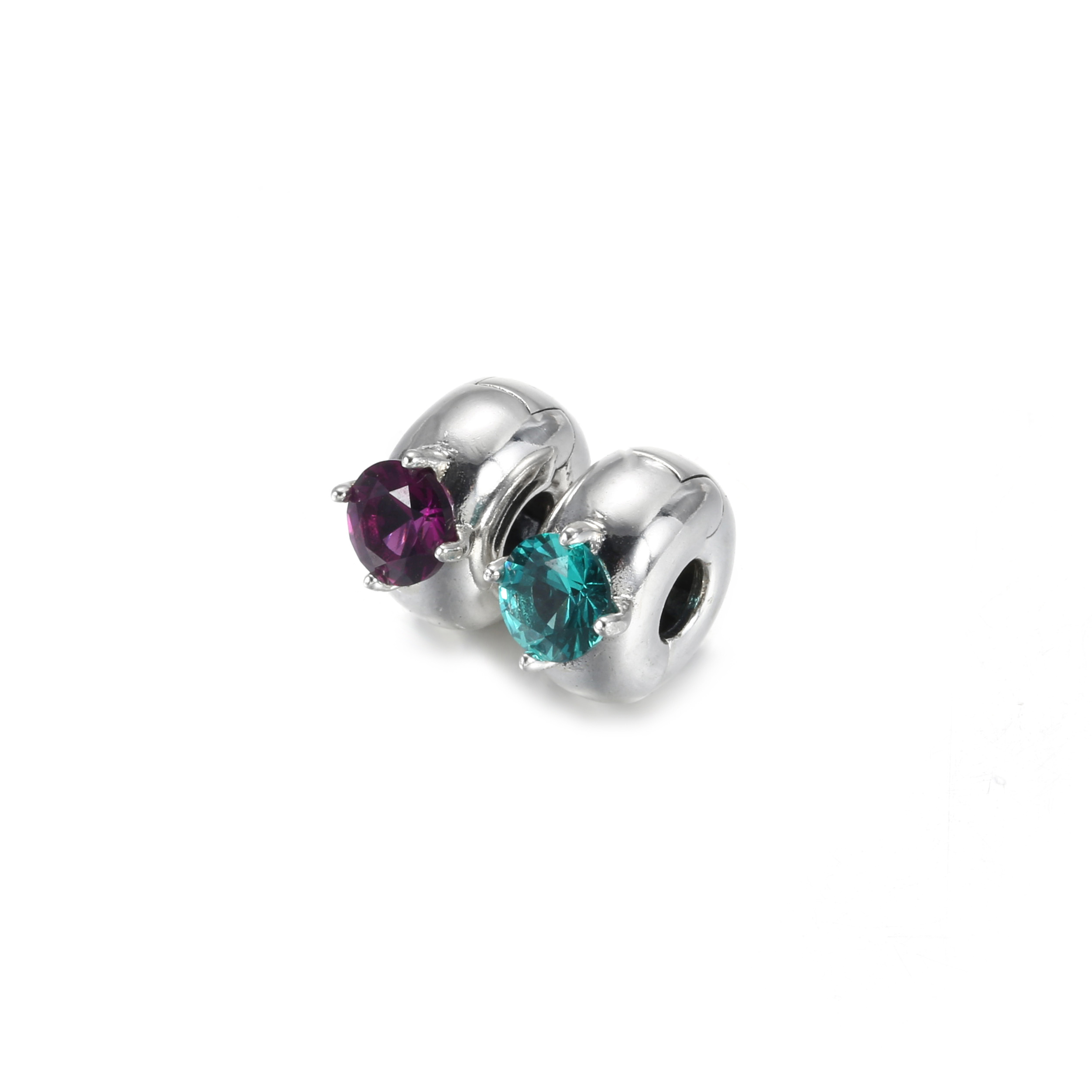 Purple Round Solitaire Clip Bedel 799204c02