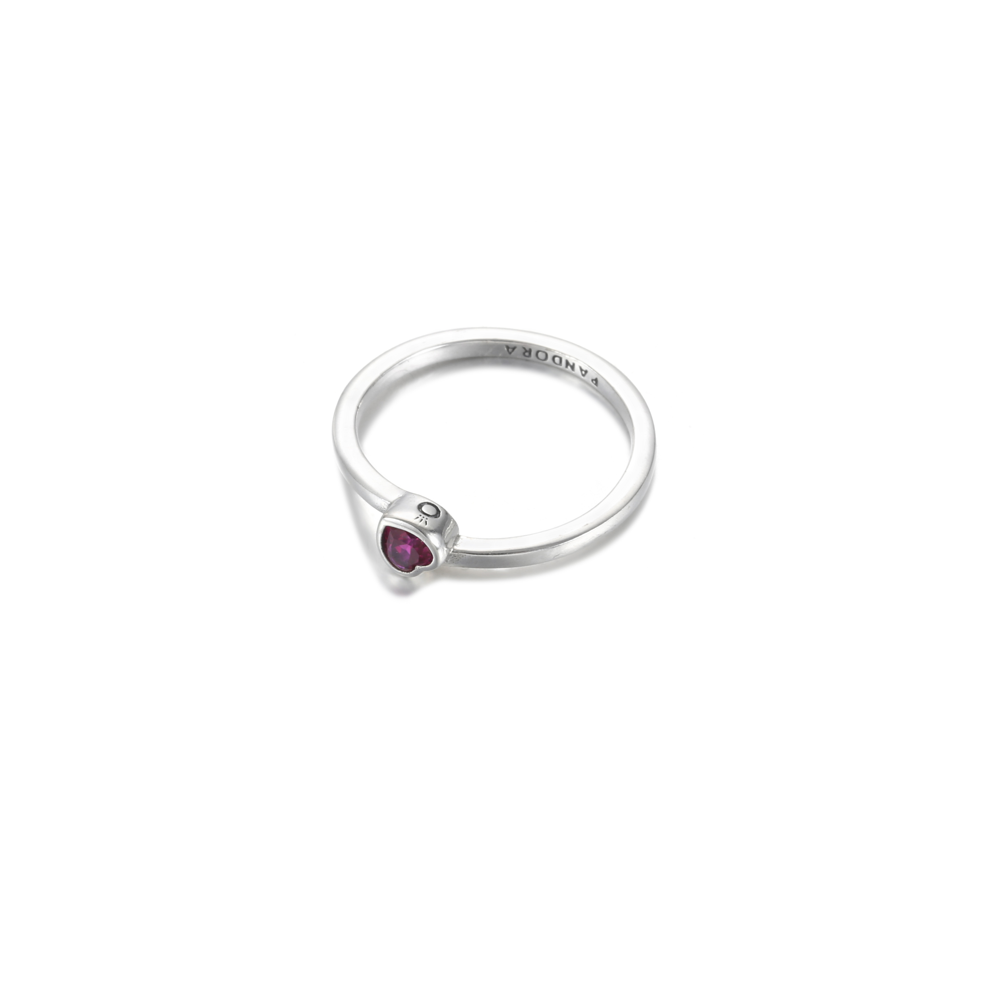 Red Tilted Heart Solitaire Ring 199267c01