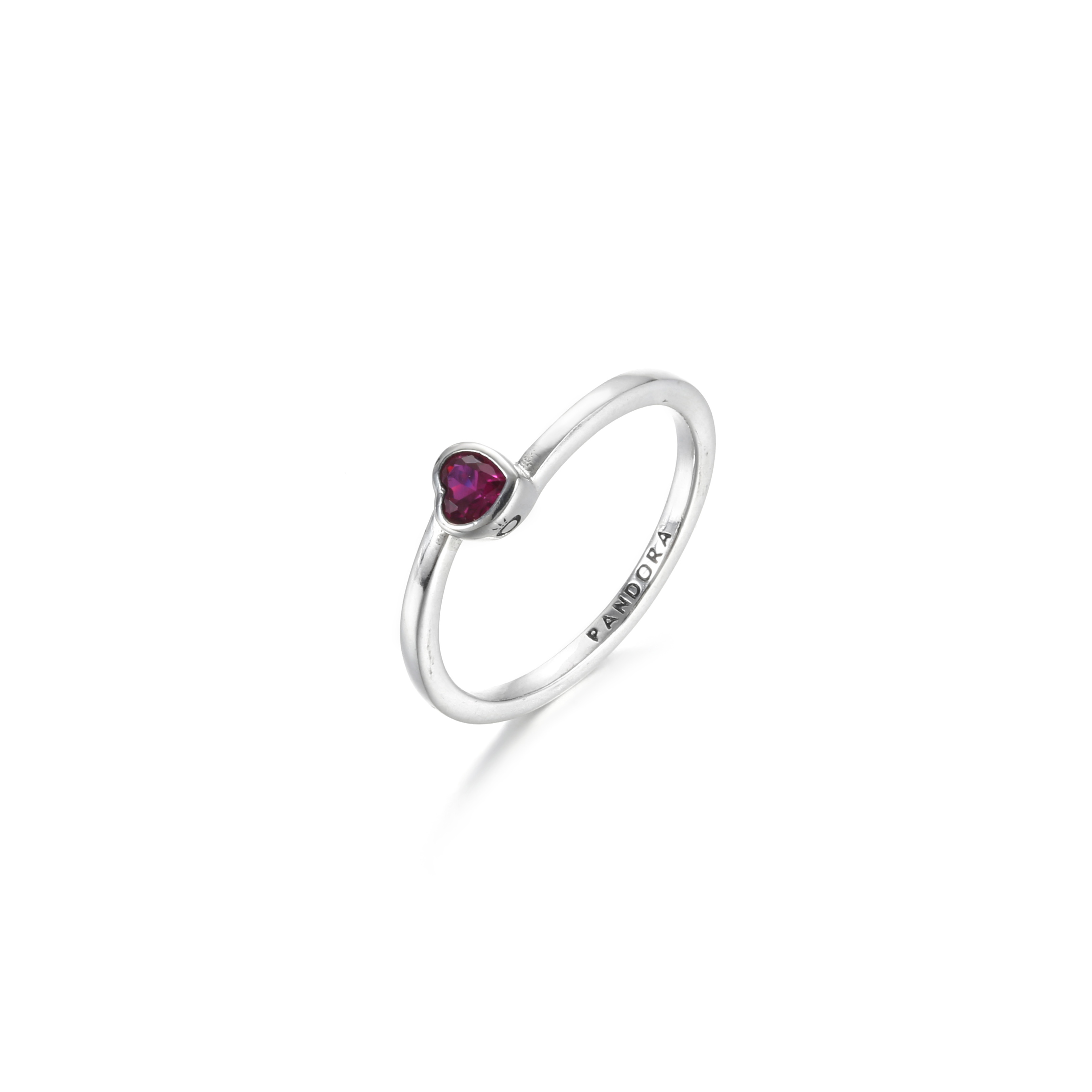 Red Tilted Heart Solitaire Ring 199267c01