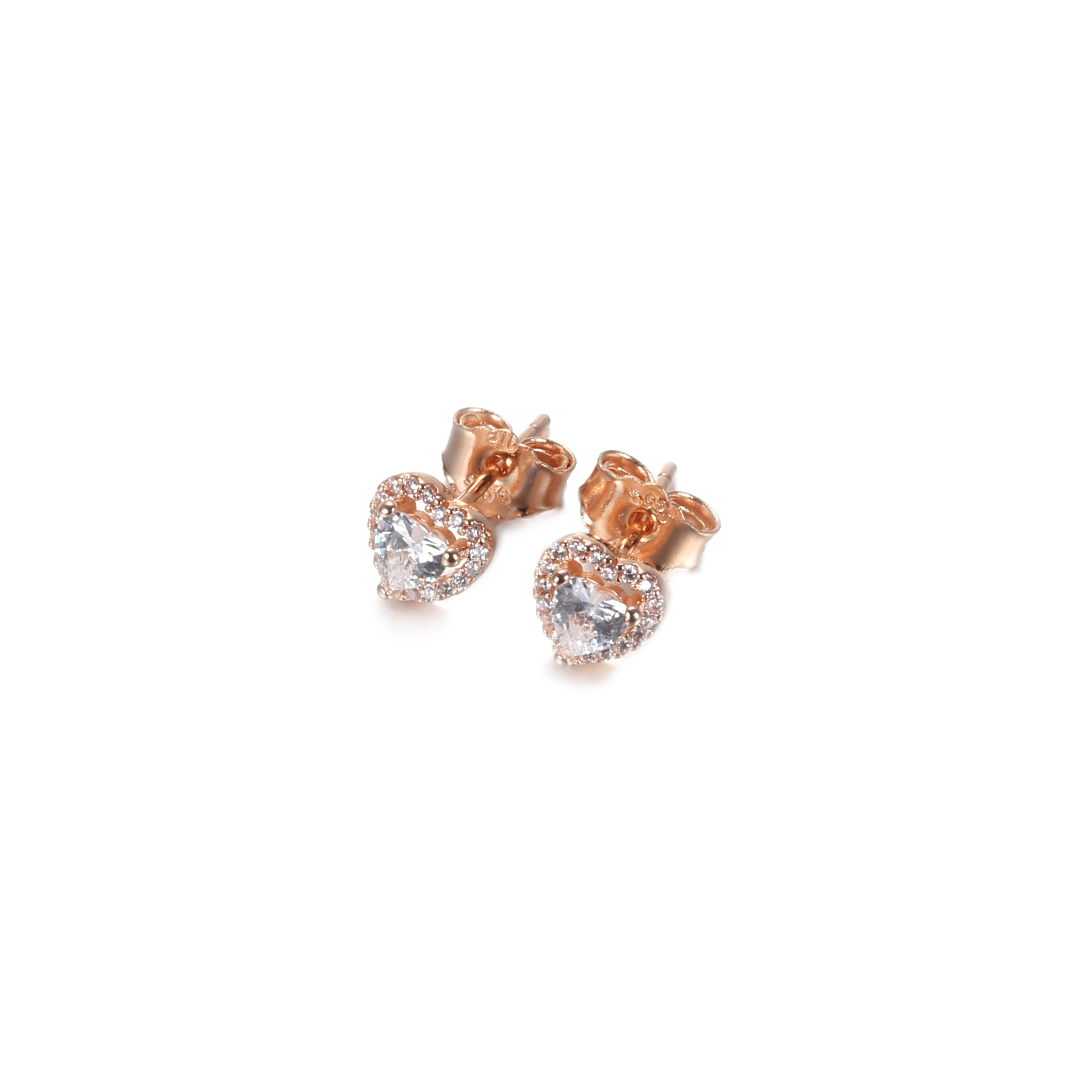 Sparkling Elevated Heart Stud Earrings 288427c01