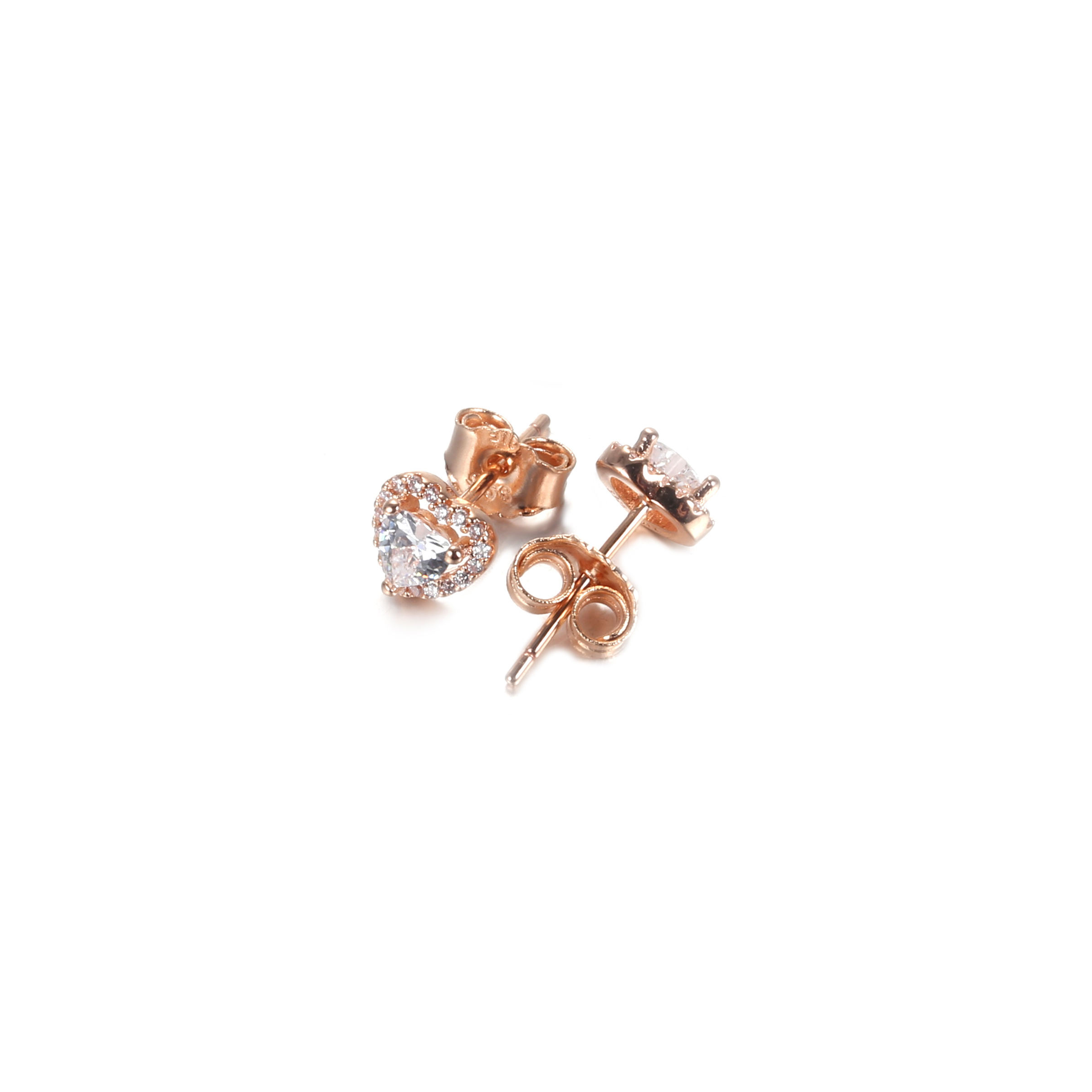 Sparkling Elevated Heart Stud Earrings 288427c01