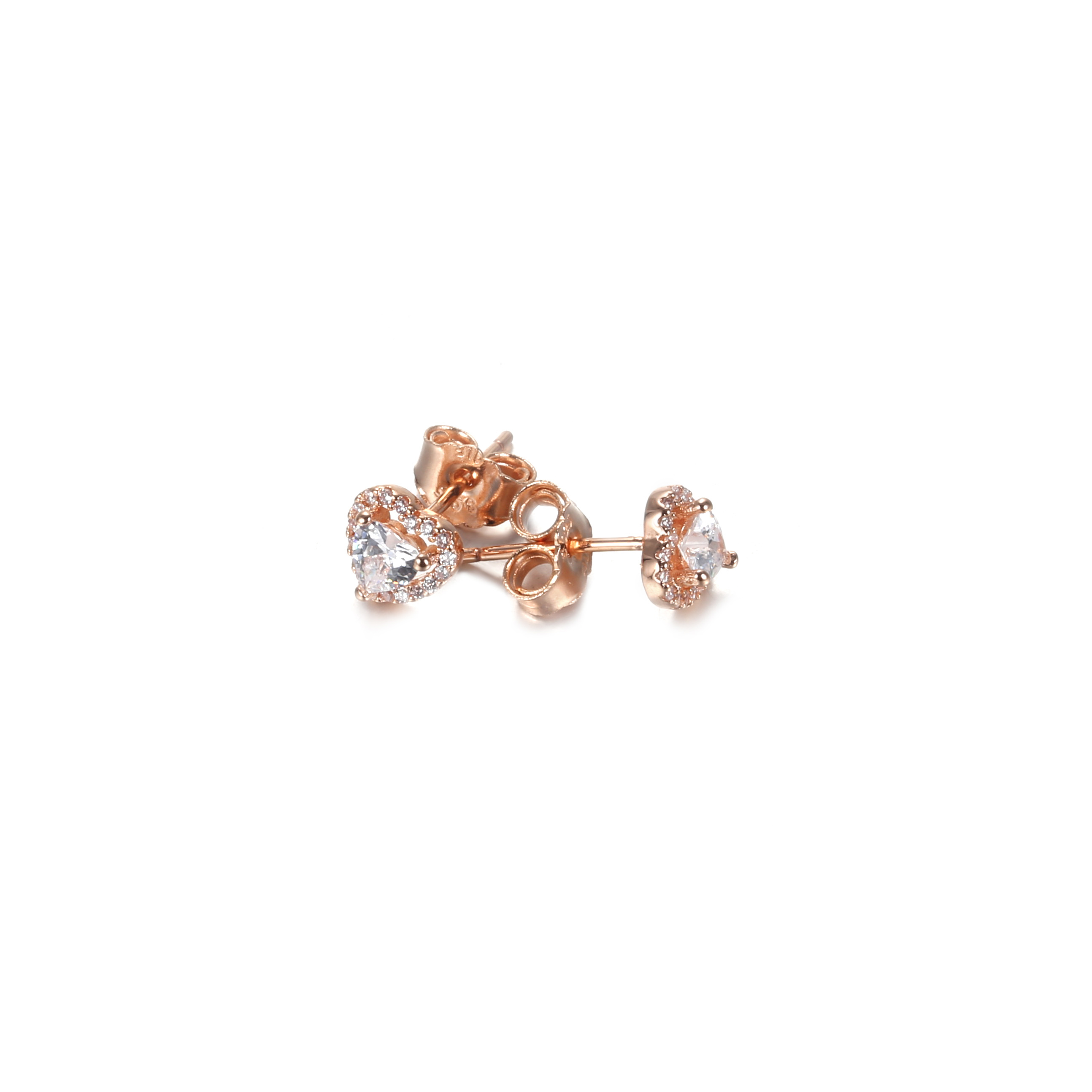 Sparkling Elevated Heart Stud Earrings 288427c01