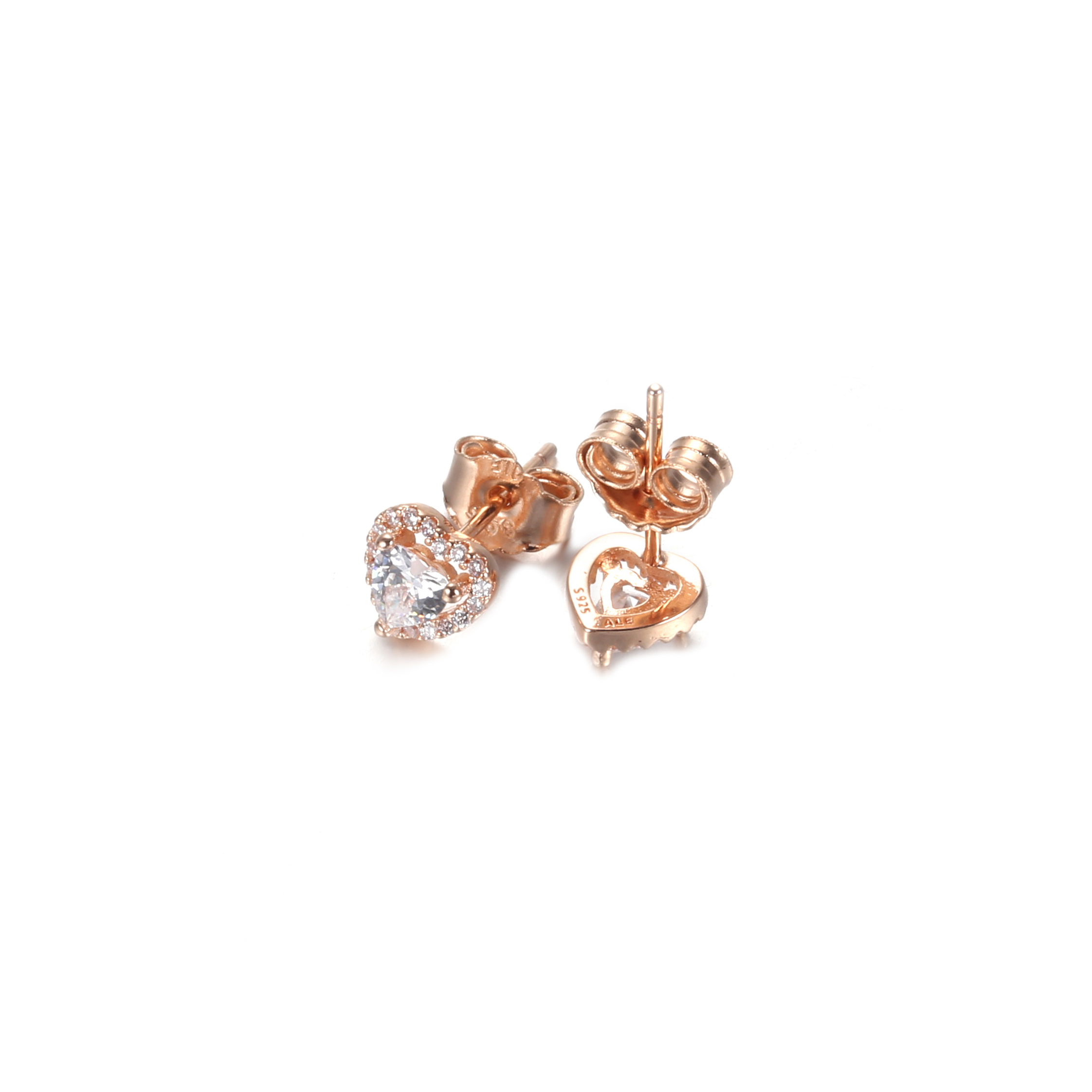 Sparkling Elevated Heart Stud Earrings 288427c01