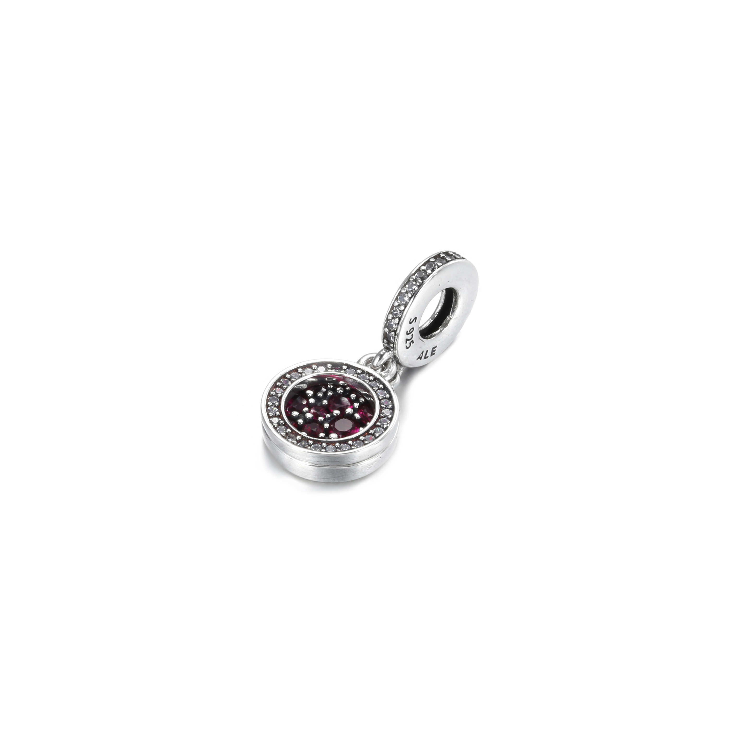 Sparkling Red Disc Double Hangende Bedel 799186c03